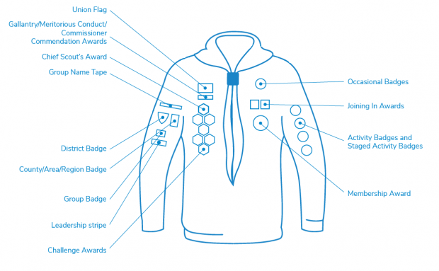 Beaver Badge Positions